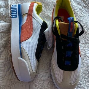 Puma Womens Roma Amor White Mandarine Red Orange Sneakers Size 8.5